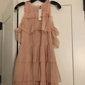 Alice + Olivia Pink ruffle dress